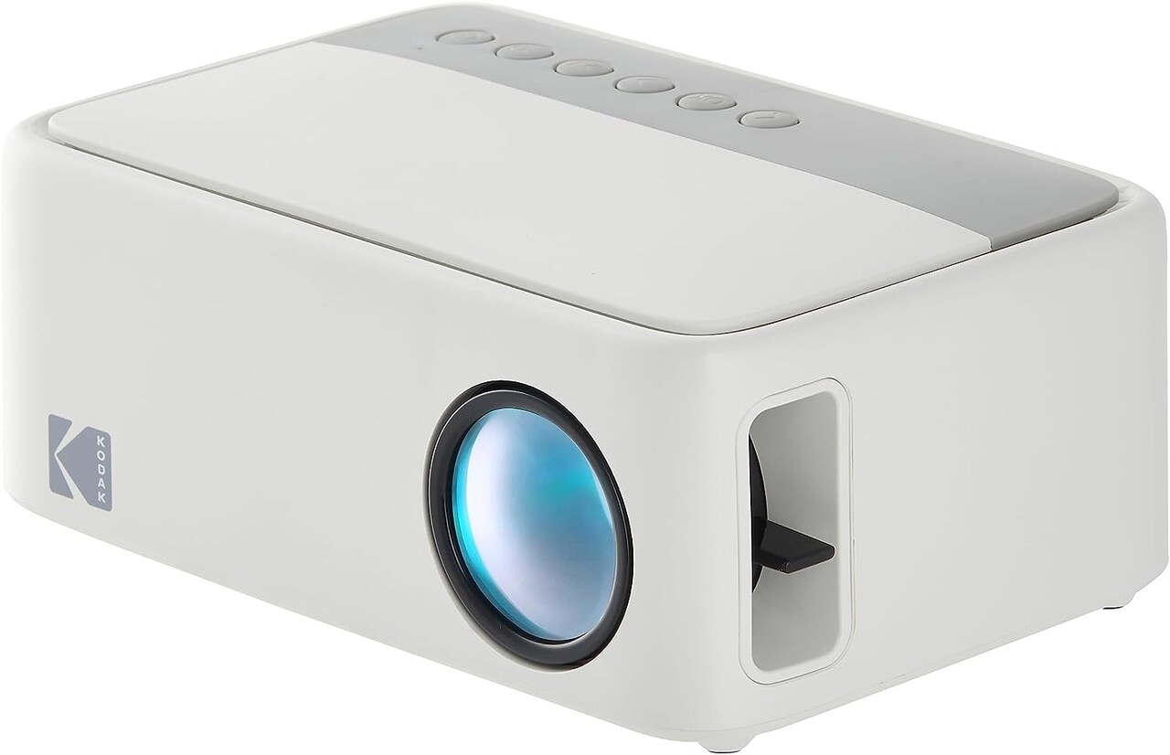 KODAK FLIK X1 Mini Pico Projector, Compact 100" Mini Projector with Remote Control & Speakers